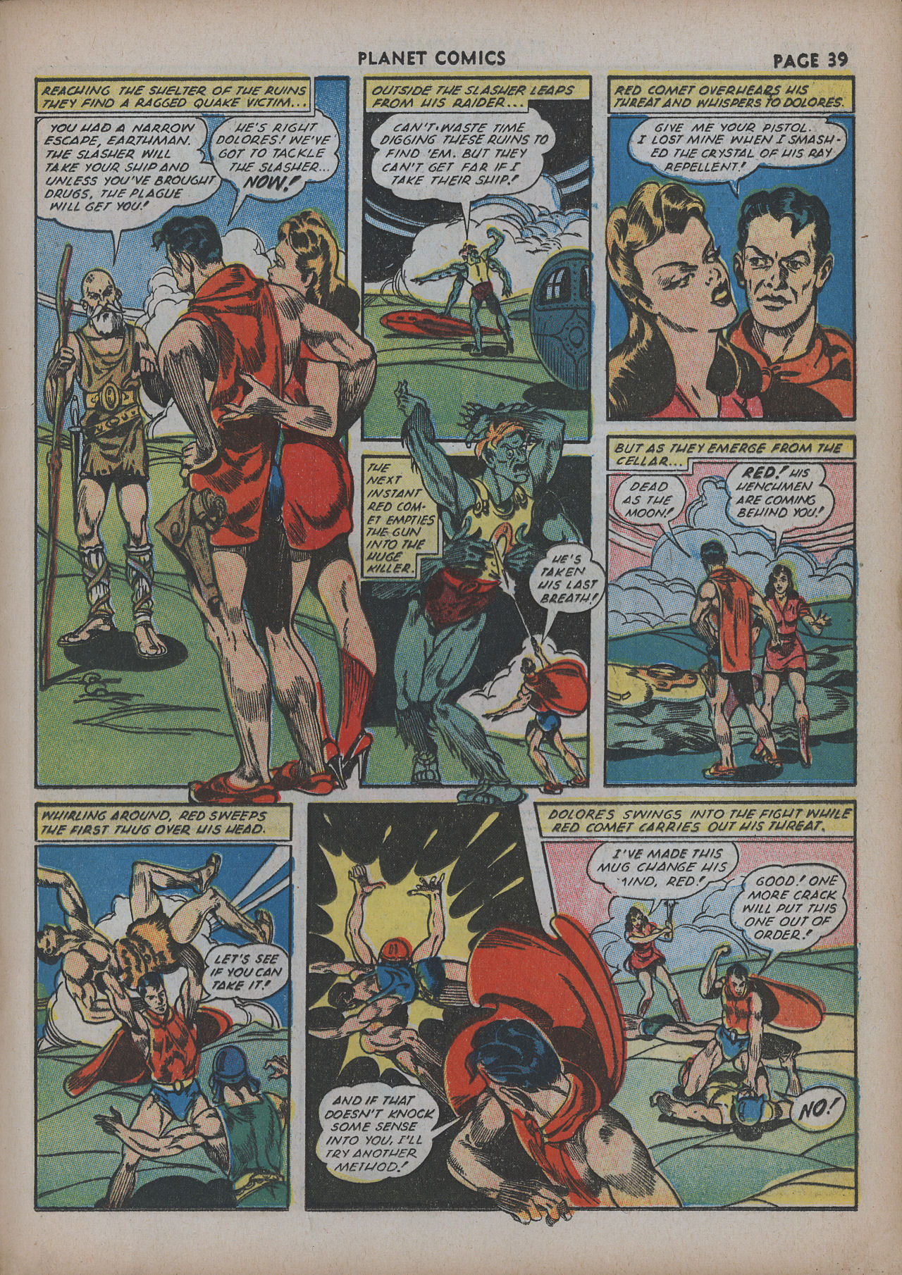 Planet Comics #20 (Fiction House), page 41. Public domain (US).