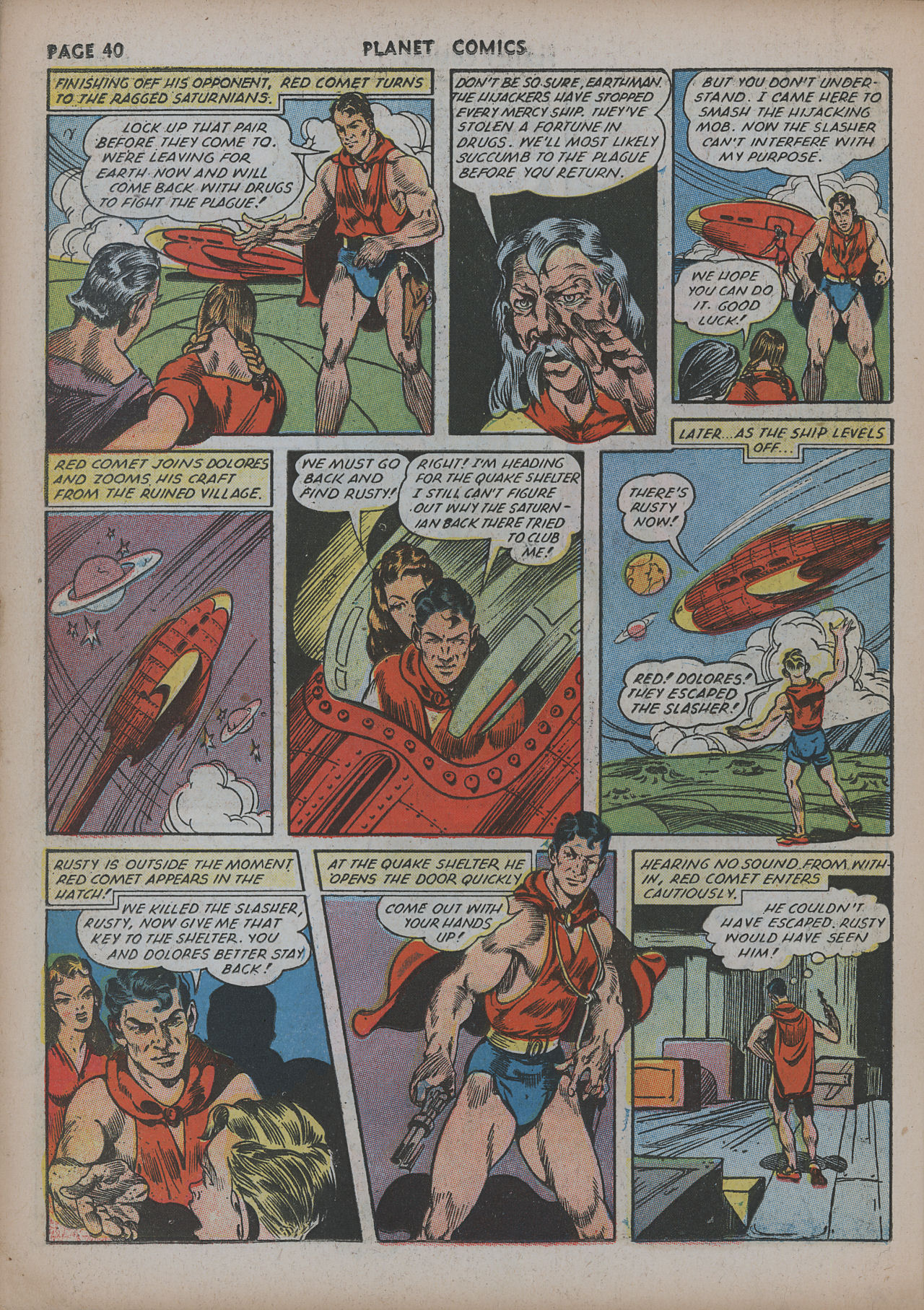 Planet Comics #20 (Fiction House), page 42. Public domain (US).