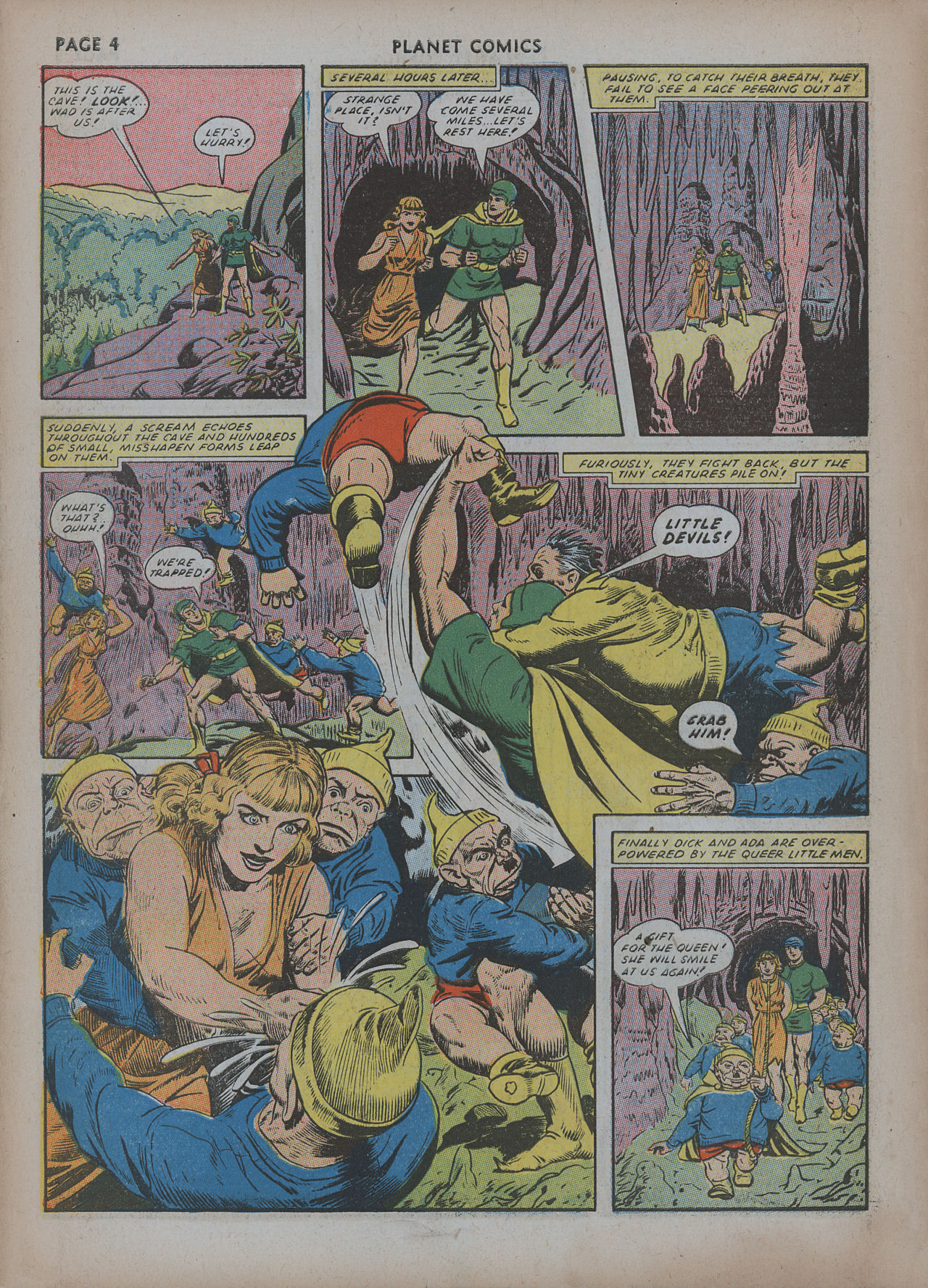 Planet Comics #20 (Fiction House), page 6. Public domain (US).