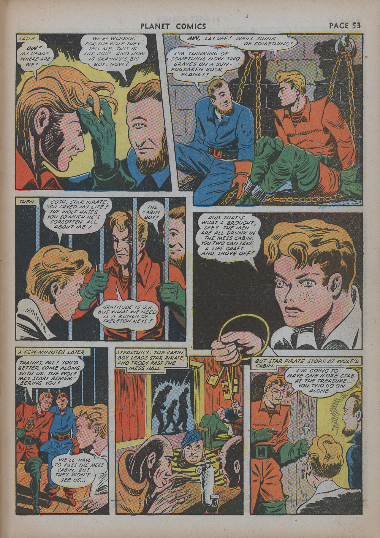 Planet Comics #20 (Fiction House), page 55. Public domain (US).