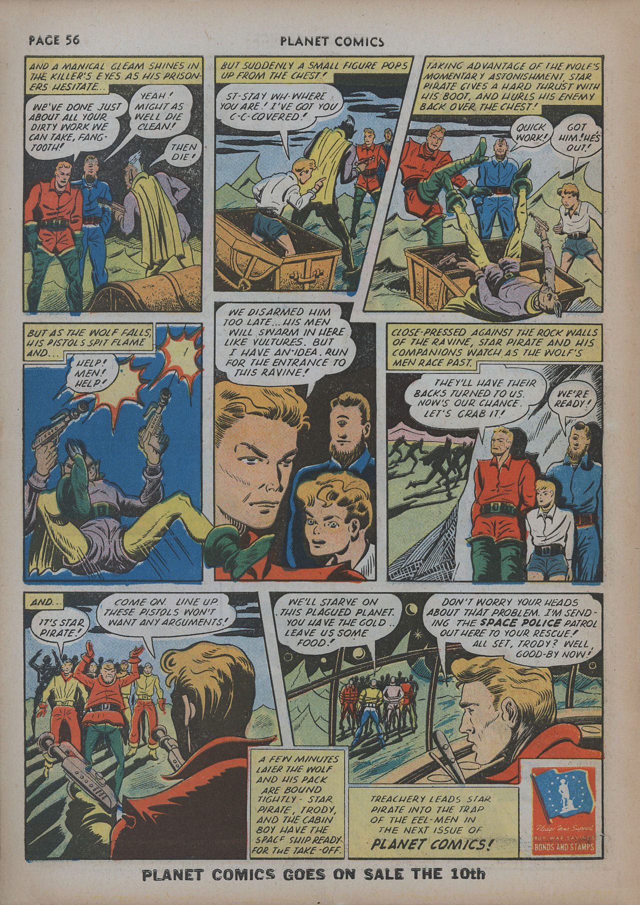 Planet Comics #20 (Fiction House), page 58. Public domain (US).