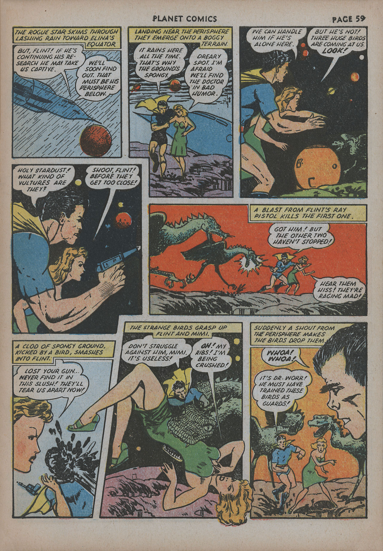 Planet Comics #20 (Fiction House), page 61. Public domain (US).