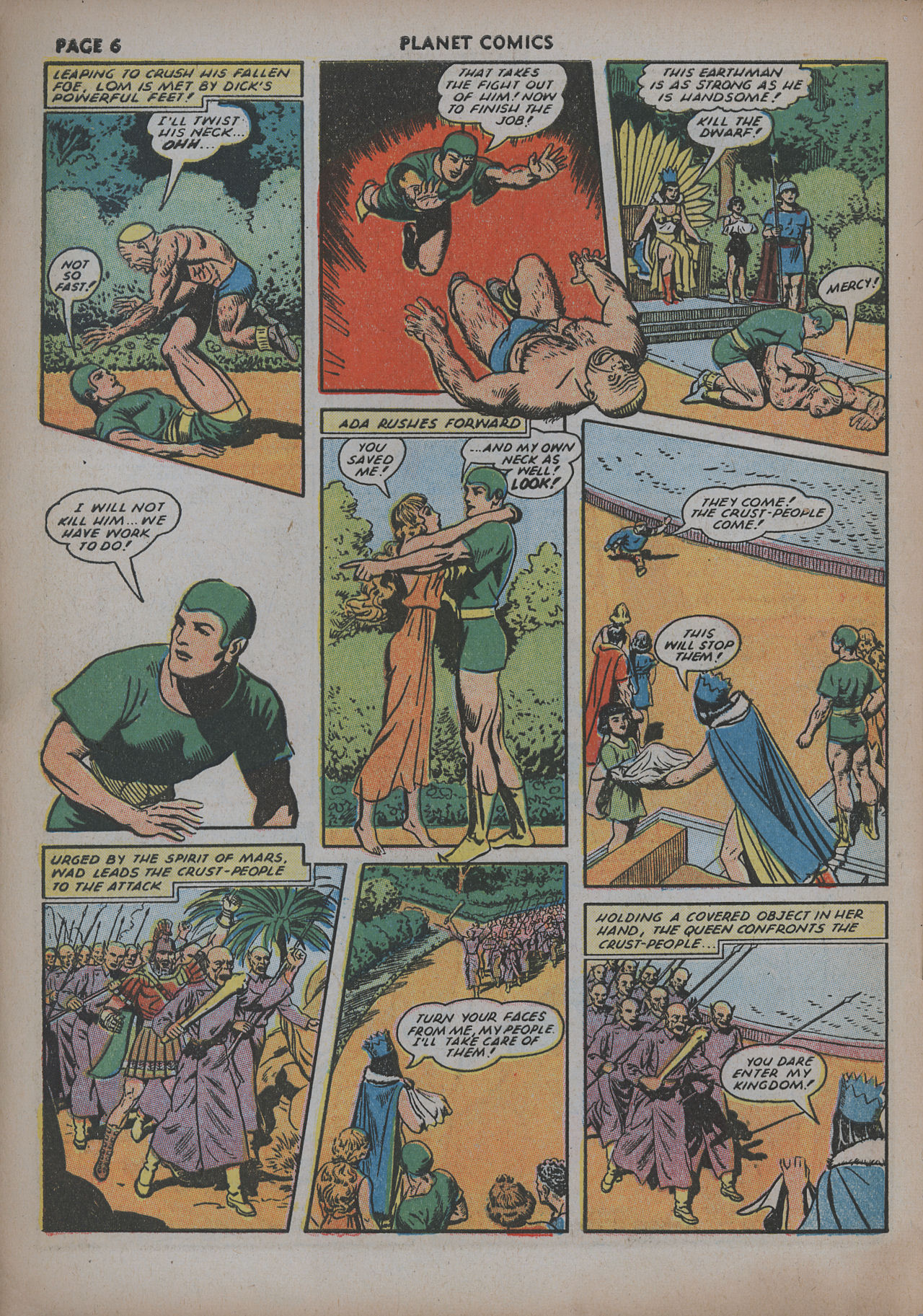 Planet Comics #20 (Fiction House), page 8. Public domain (US).