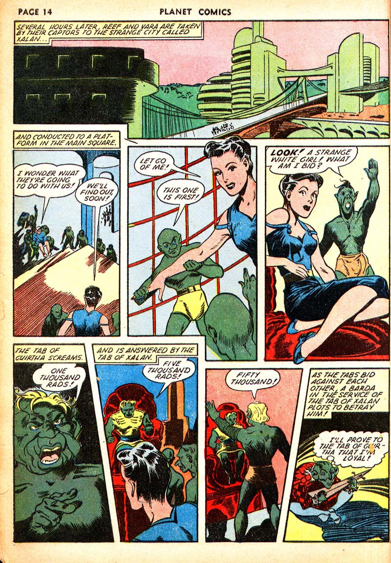 Planet Comics #21 (Fiction House), page 16. Public domain (US).