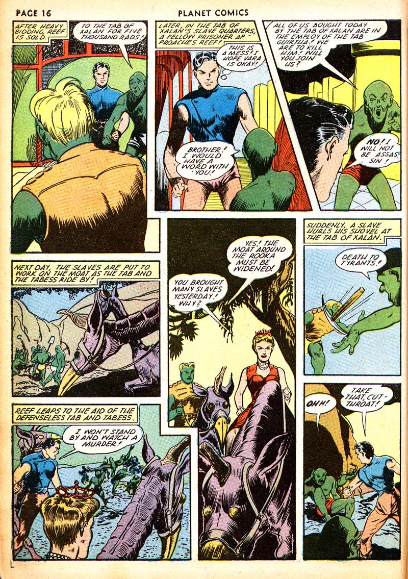 Planet Comics #21 (Fiction House), page 18. Public domain (US).