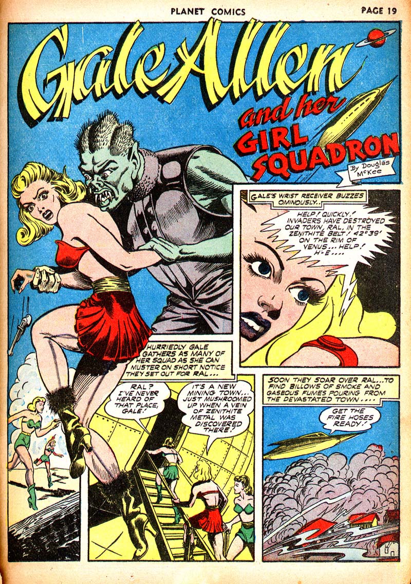 Planet Comics #21 (Fiction House), page 21. Public domain (US).