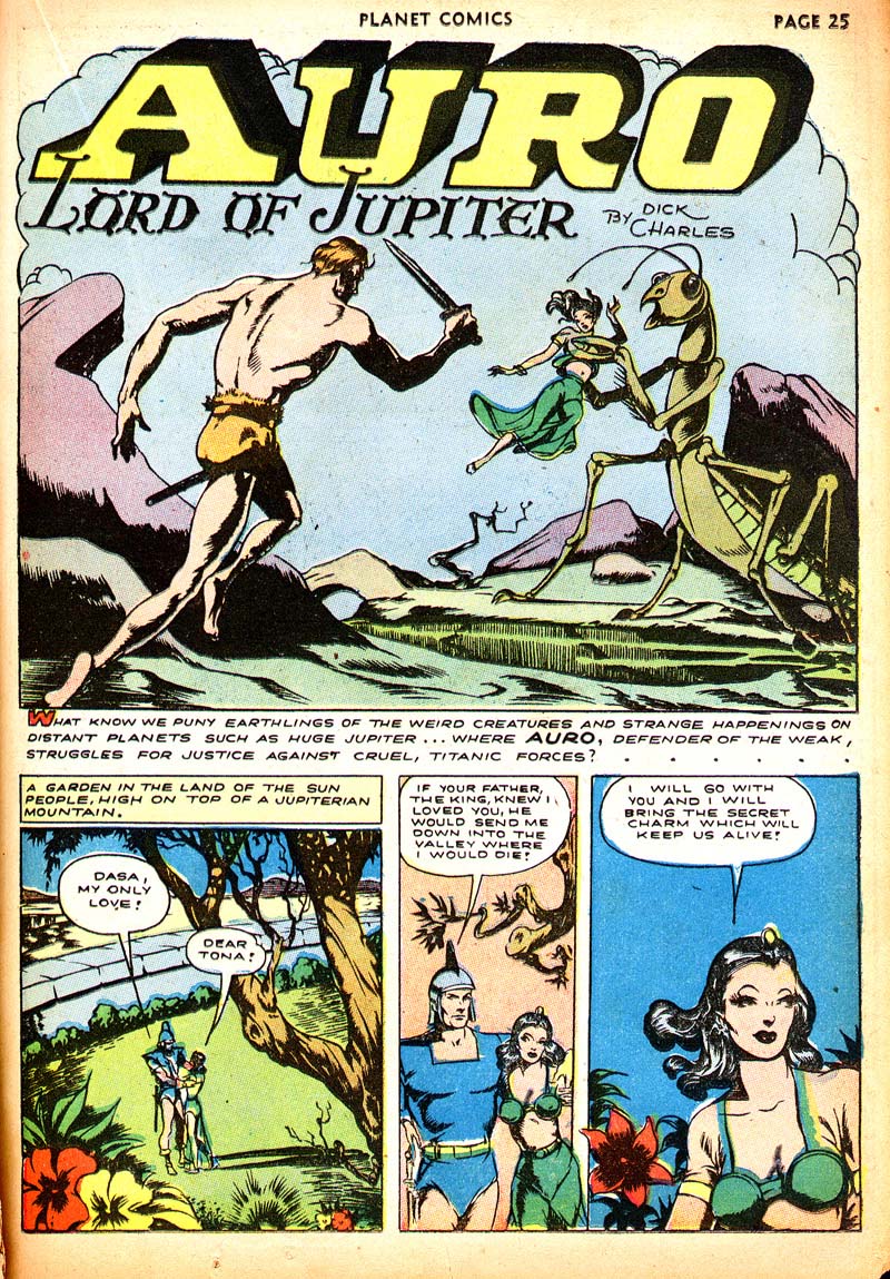 Planet Comics #21 (Fiction House), page 27. Public domain (US).