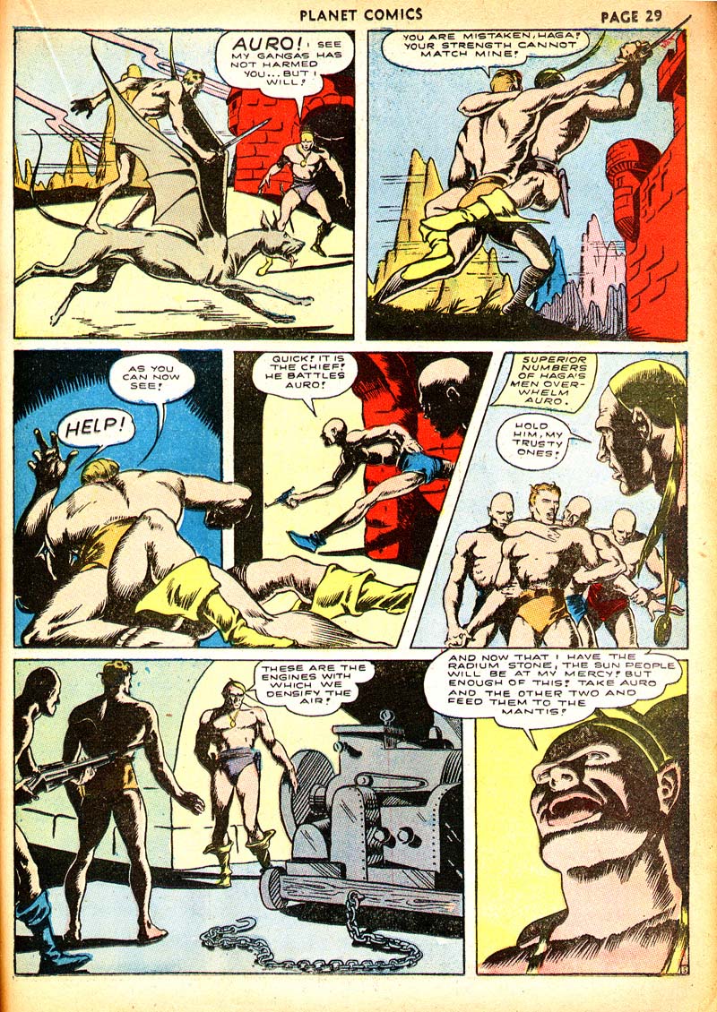 Planet Comics #21 (Fiction House), page 31. Public domain (US).