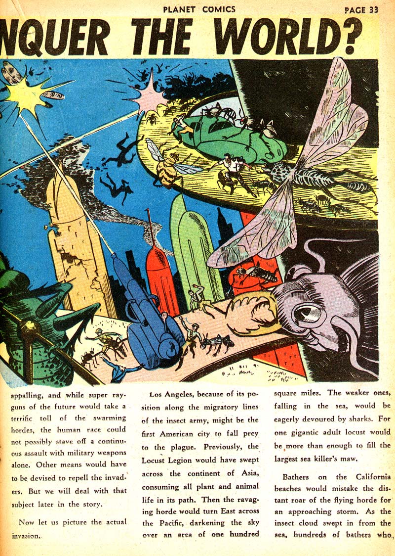 Planet Comics #21 (Fiction House), page 36. Public domain (US).