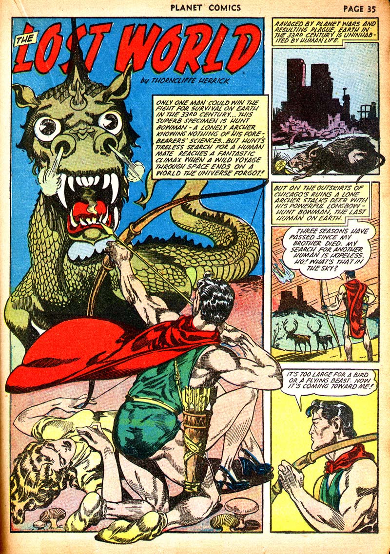 Planet Comics #21 (Fiction House), page 38. Public domain (US).