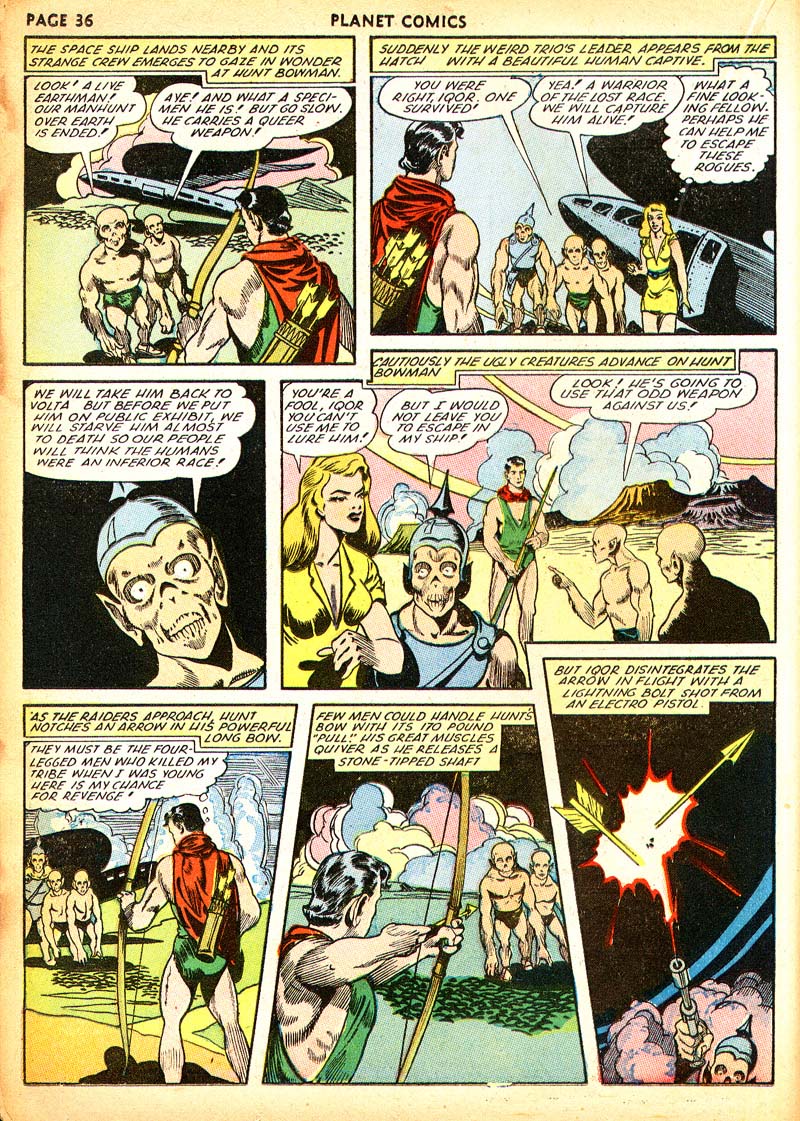 Planet Comics #21 (Fiction House), page 39. Public domain (US).