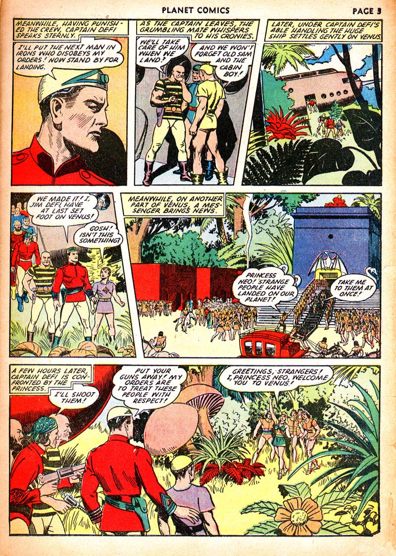 Planet Comics #21 (Fiction House), page 5. Public domain (US).