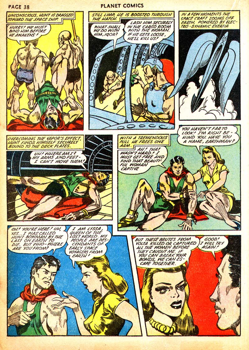 Planet Comics #21 (Fiction House), page 41. Public domain (US).