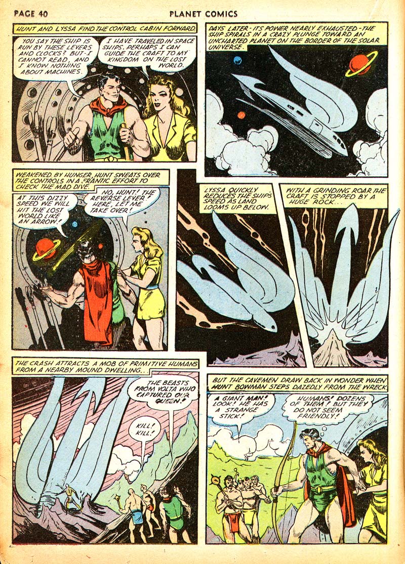 Planet Comics #21 (Fiction House), page 43. Public domain (US).