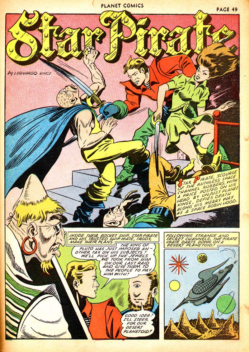 Planet Comics #21 (Fiction House), page 52. Public domain (US).
