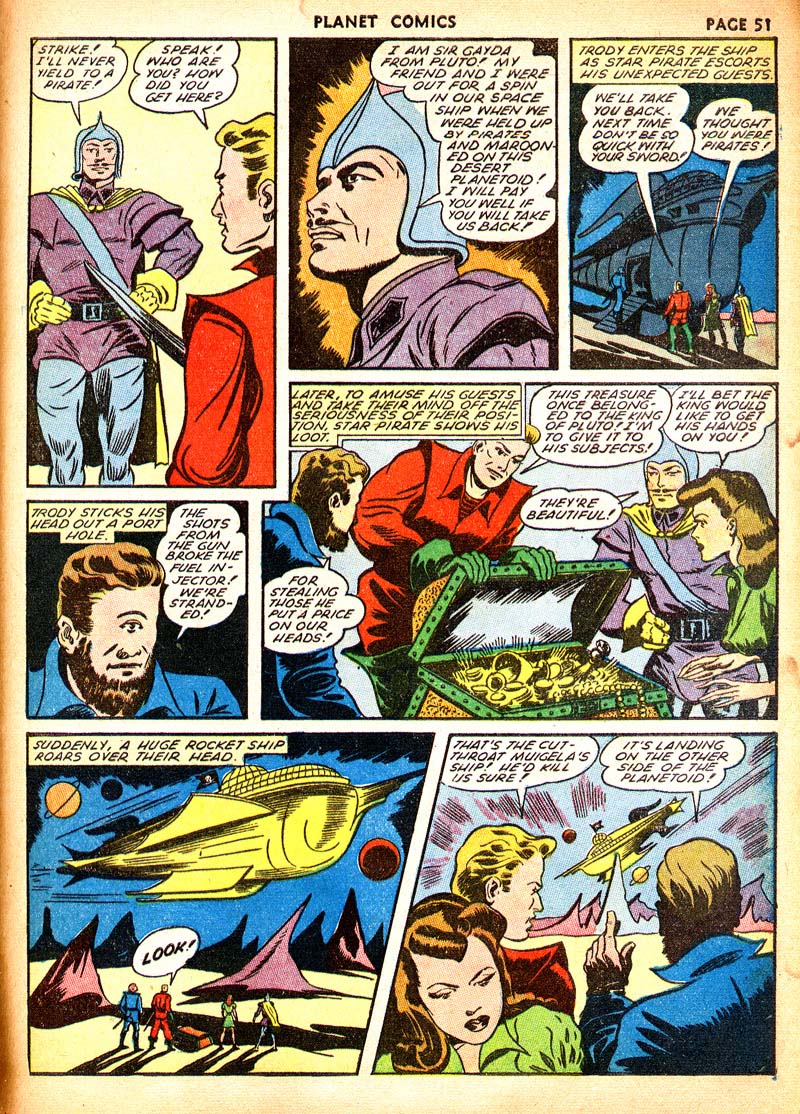 Planet Comics #21 (Fiction House), page 54. Public domain (US).