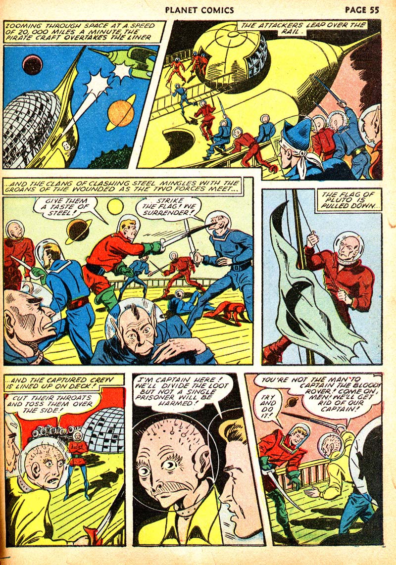 Planet Comics #21 (Fiction House), page 58. Public domain (US).