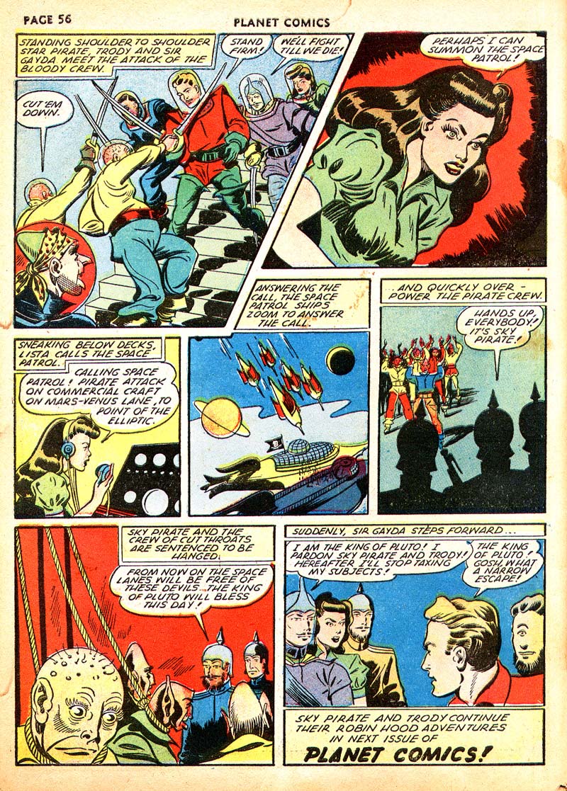 Planet Comics #21 (Fiction House), page 59. Public domain (US).