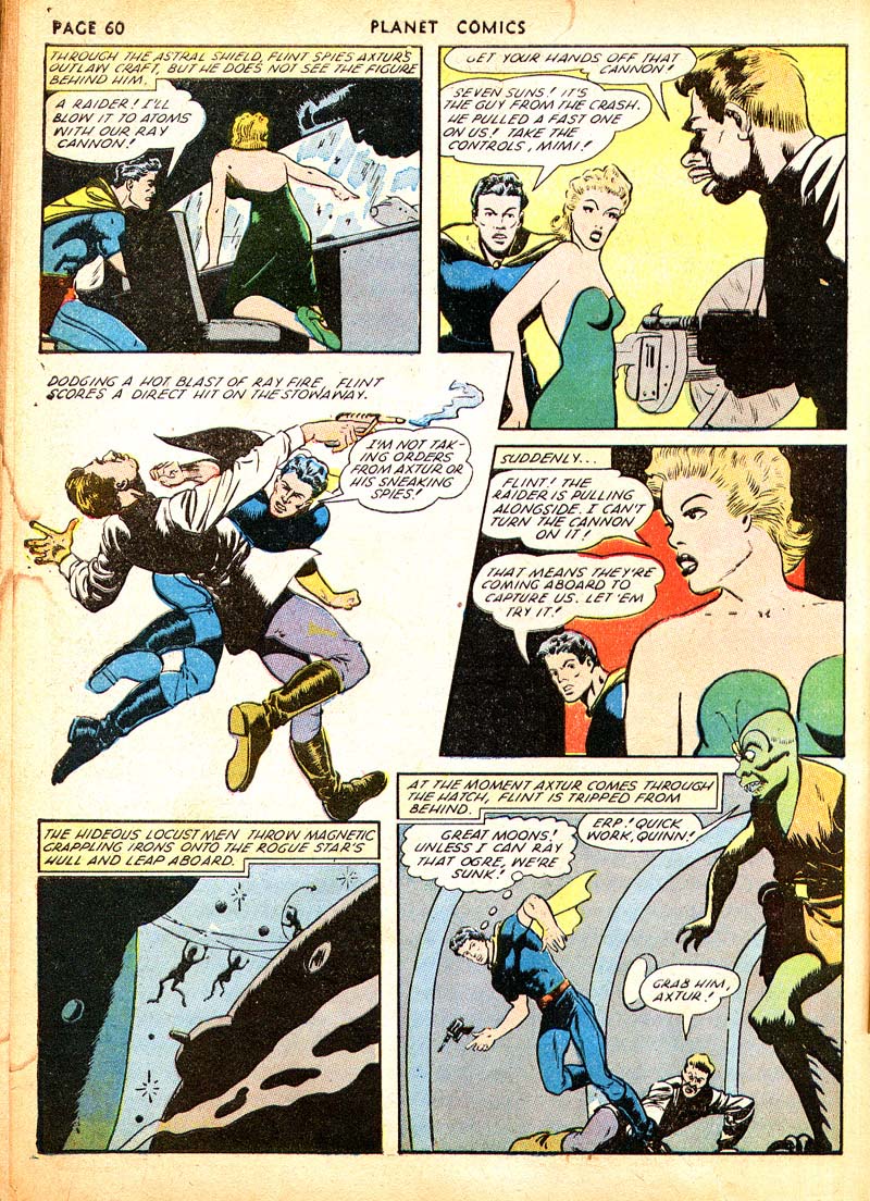 Planet Comics #21 (Fiction House), page 63. Public domain (US).