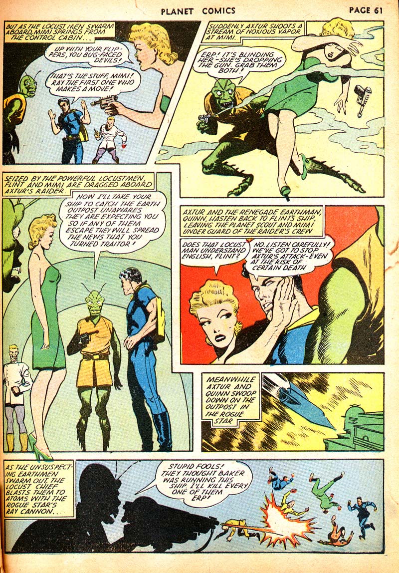 Planet Comics #21 (Fiction House), page 64. Public domain (US).