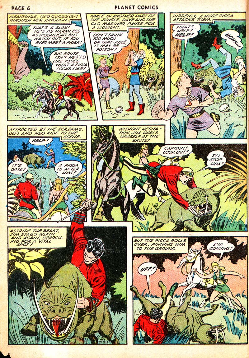 Planet Comics #21 (Fiction House), page 8. Public domain (US).