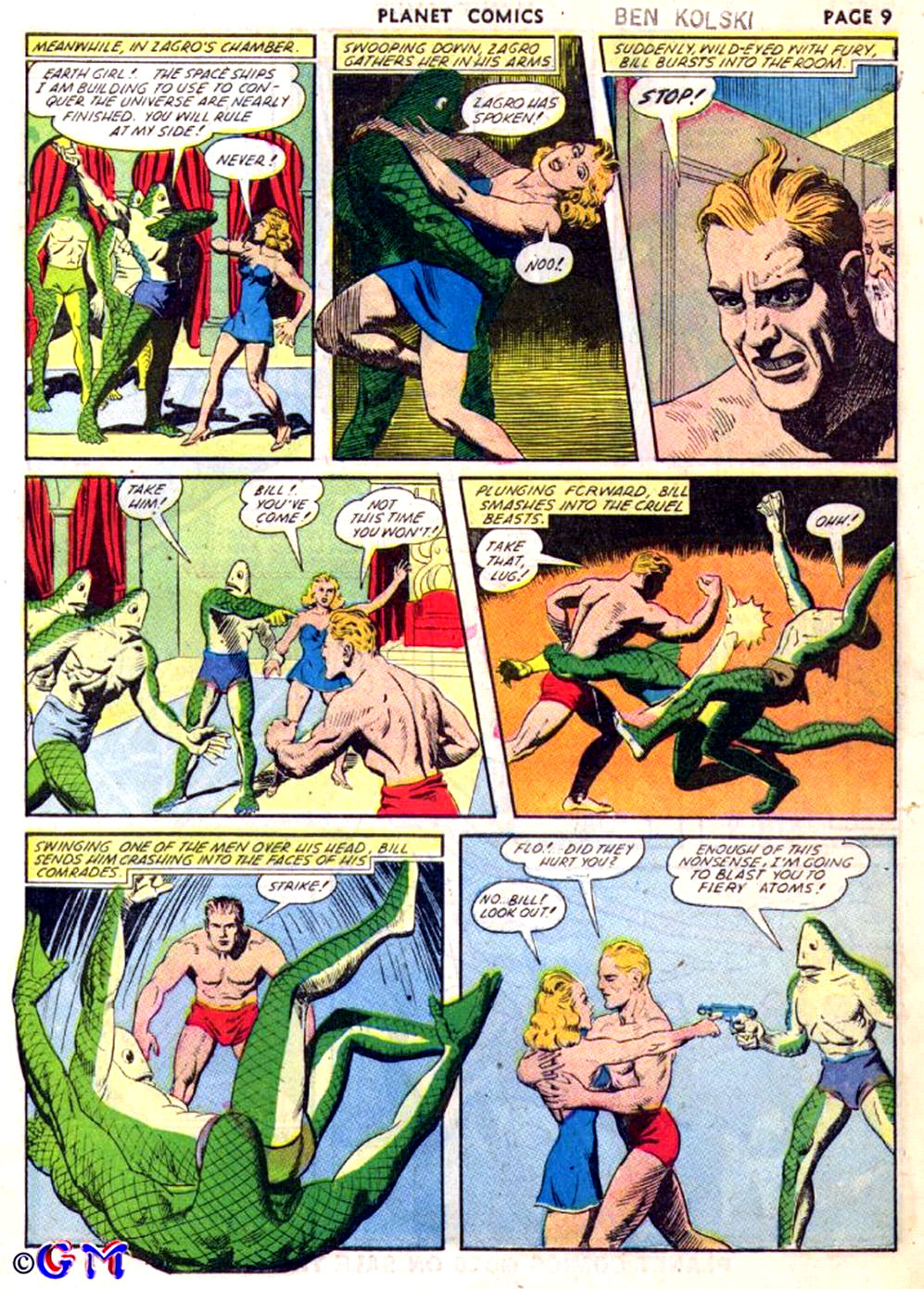 Planet Comics #22 (Fiction House), page 11. Public domain (US).