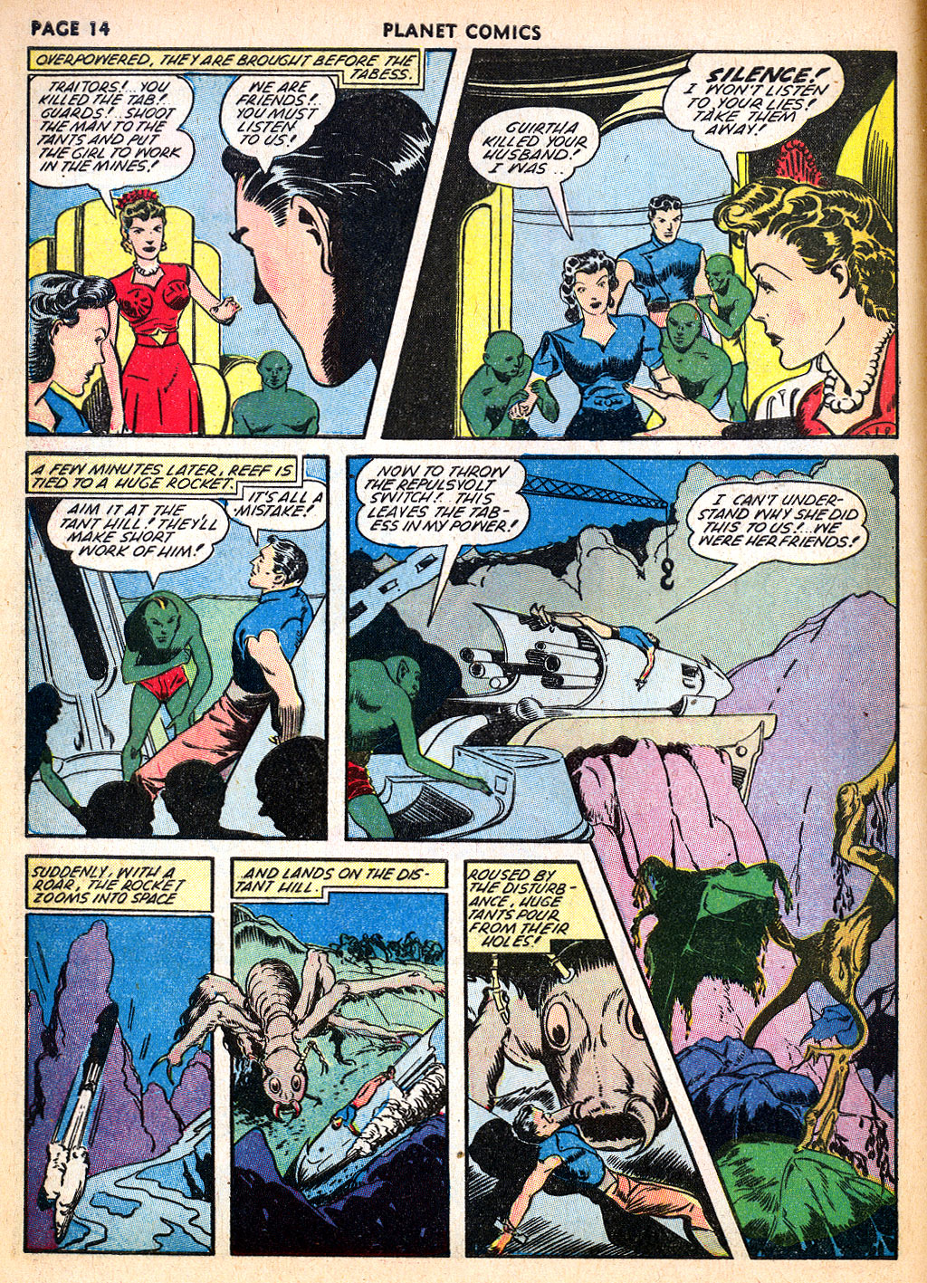 Planet Comics #22 (Fiction House), page 16. Public domain (US).