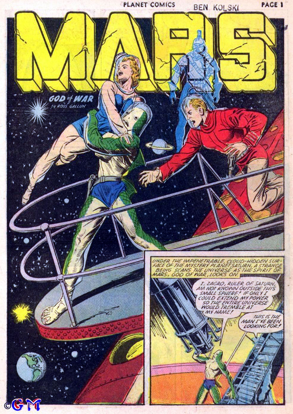 Planet Comics #22 (Fiction House), page 3. Public domain (US).