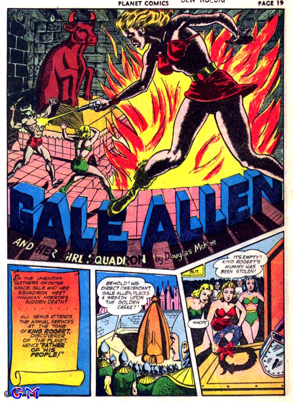 Planet Comics #22 (Fiction House), page 21. Public domain (US).