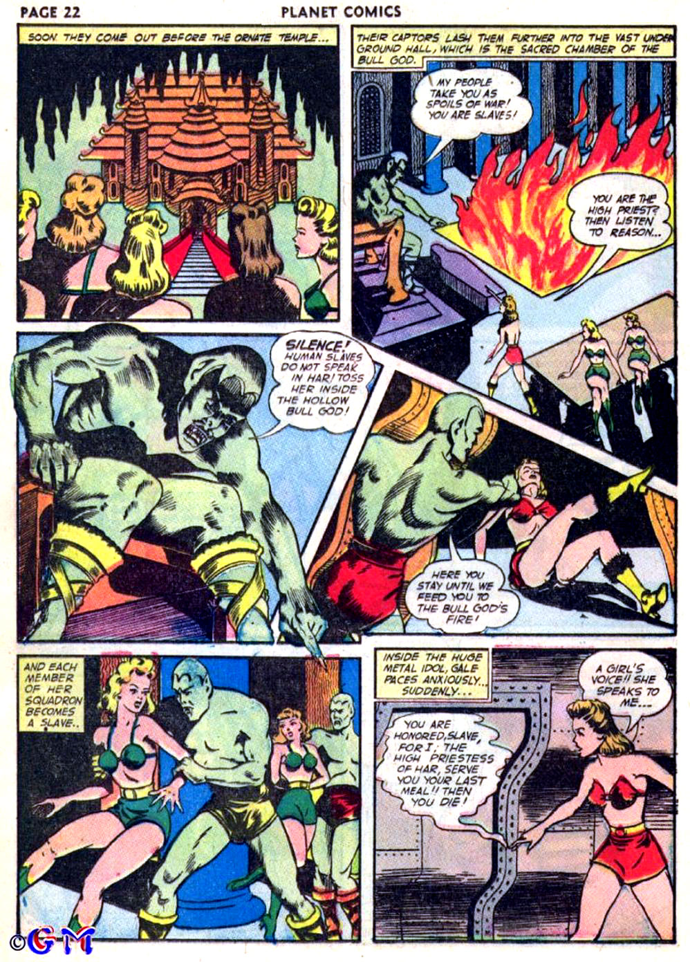 Planet Comics #22 (Fiction House), page 24. Public domain (US).