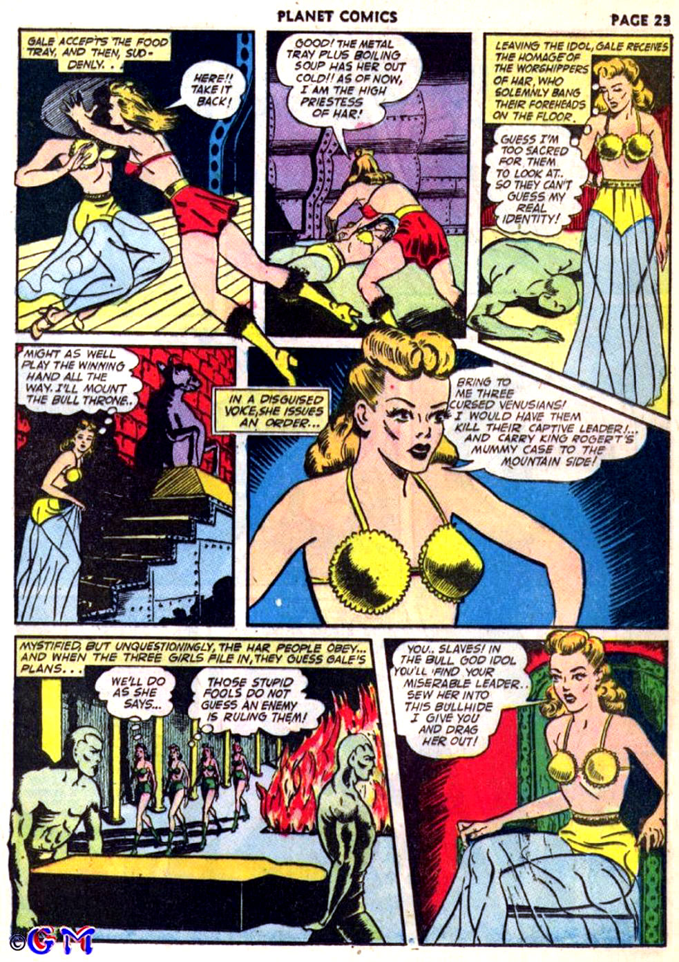 Planet Comics #22 (Fiction House), page 25. Public domain (US).