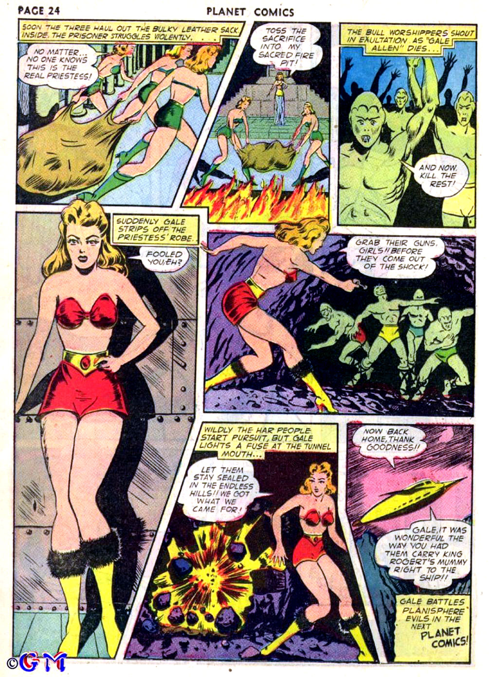 Planet Comics #22 (Fiction House), page 26. Public domain (US).
