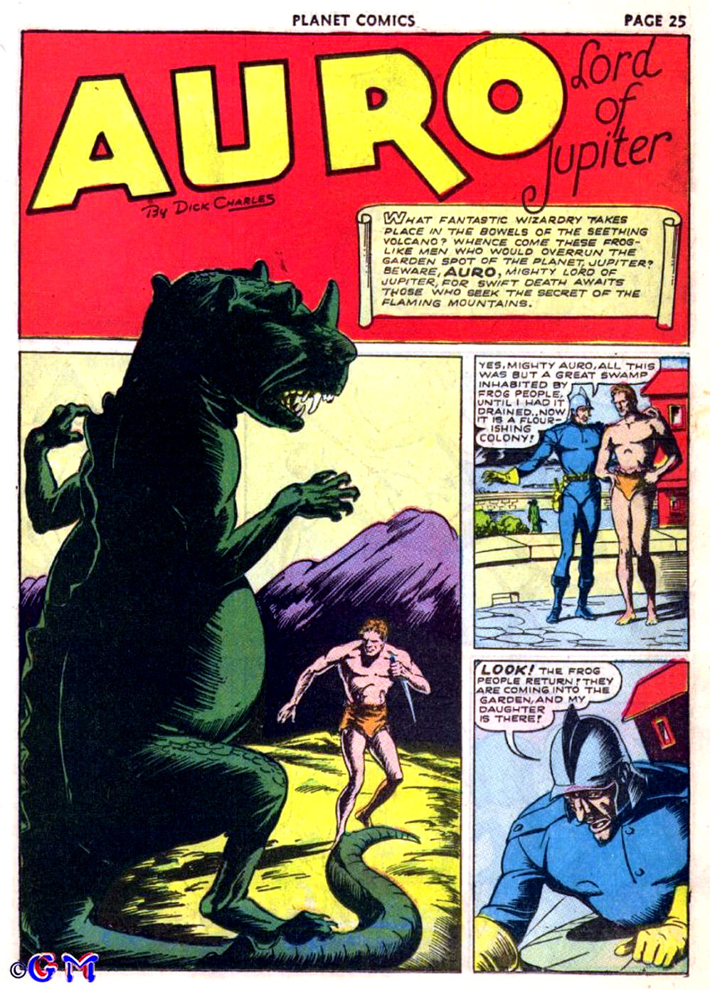 Planet Comics #22 (Fiction House), page 27. Public domain (US).