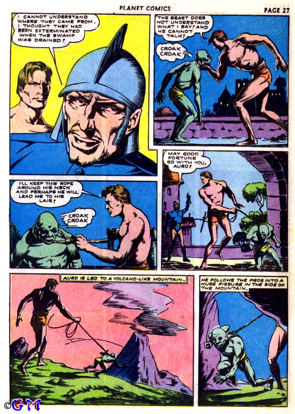 Planet Comics #22 (Fiction House), page 29. Public domain (US).