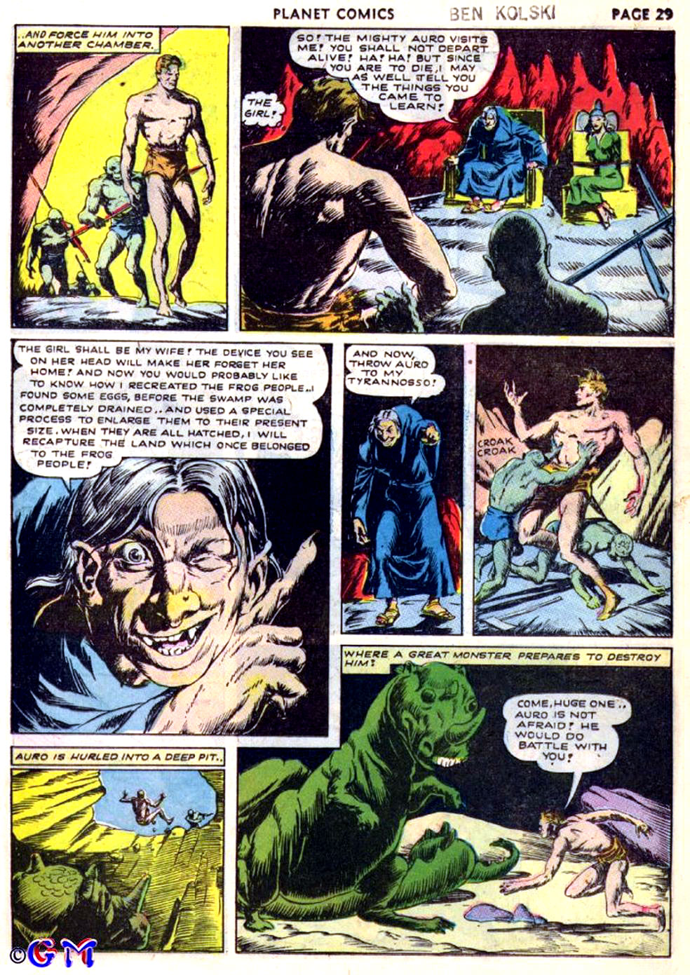 Planet Comics #22 (Fiction House), page 31. Public domain (US).