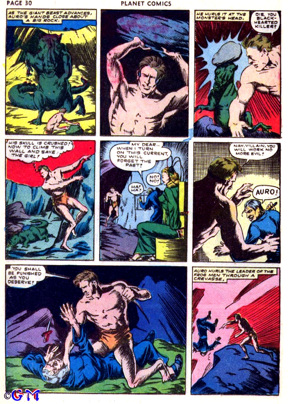 Planet Comics #22 (Fiction House), page 32. Public domain (US).