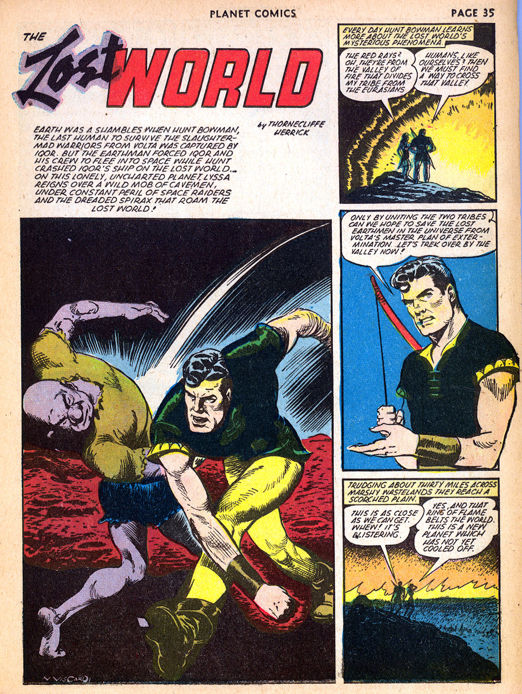 Planet Comics #22 (Fiction House), page 36. Public domain (US).