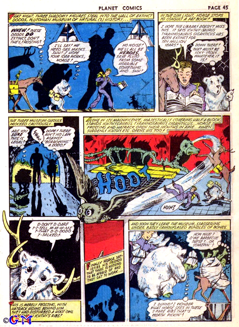 Planet Comics #22 (Fiction House), page 46. Public domain (US).