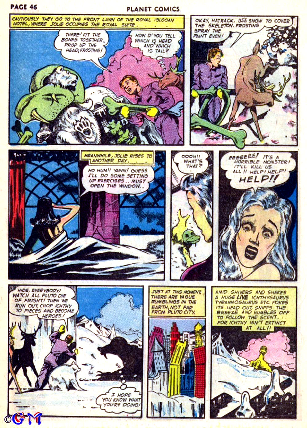 Planet Comics #22 (Fiction House), page 47. Public domain (US).