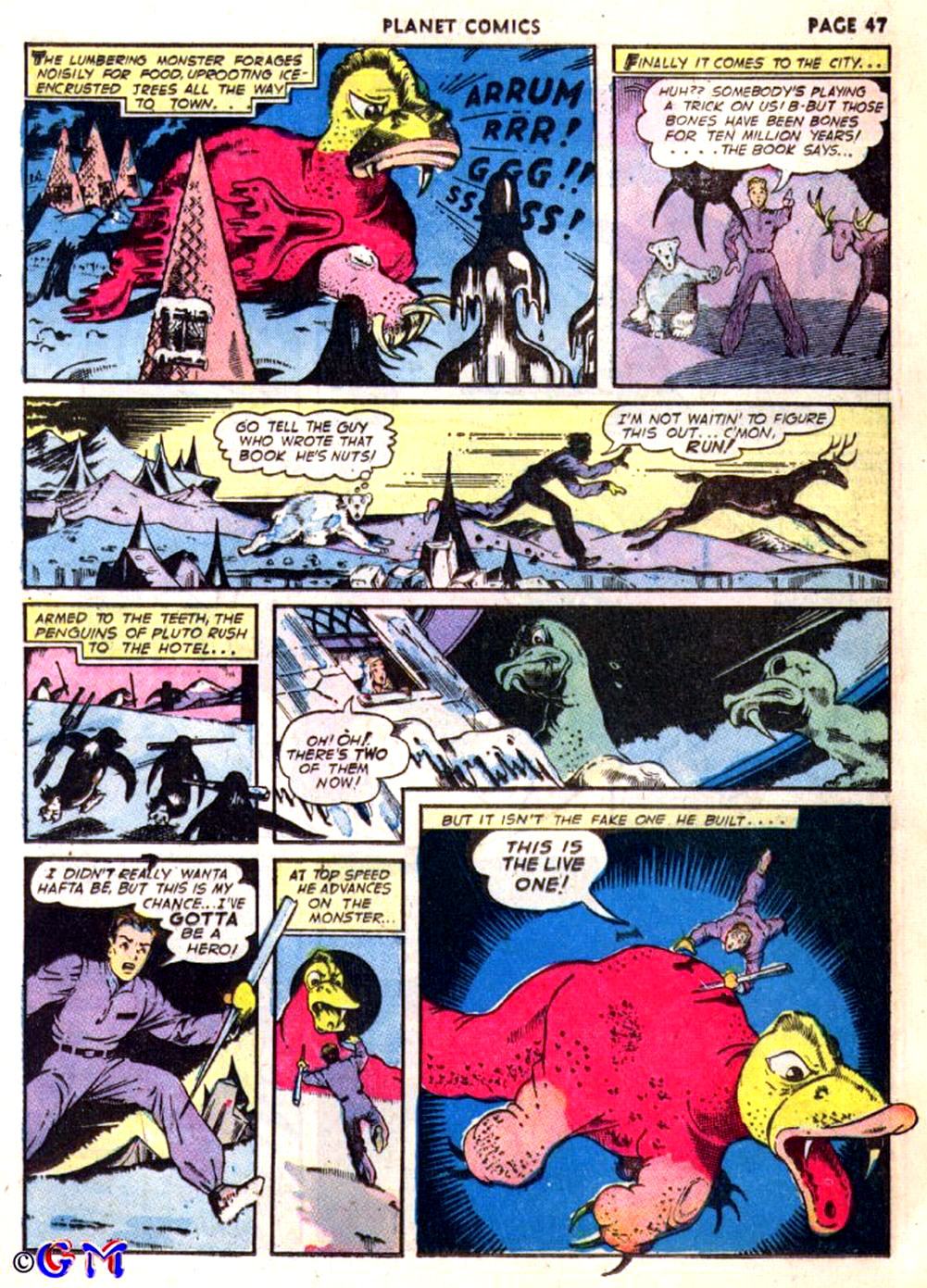 Planet Comics #22 (Fiction House), page 48. Public domain (US).