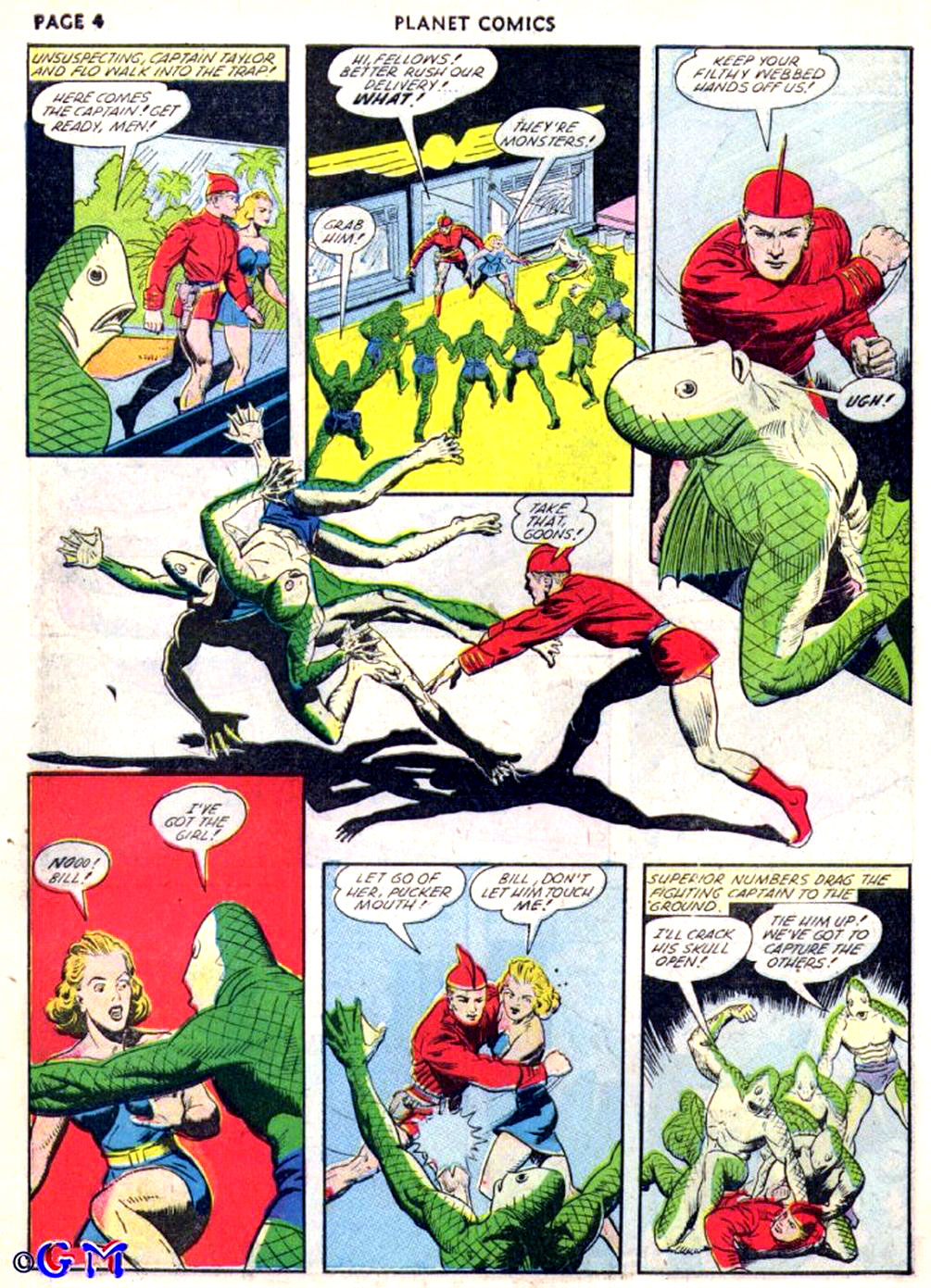 Planet Comics #22 (Fiction House), page 6. Public domain (US).