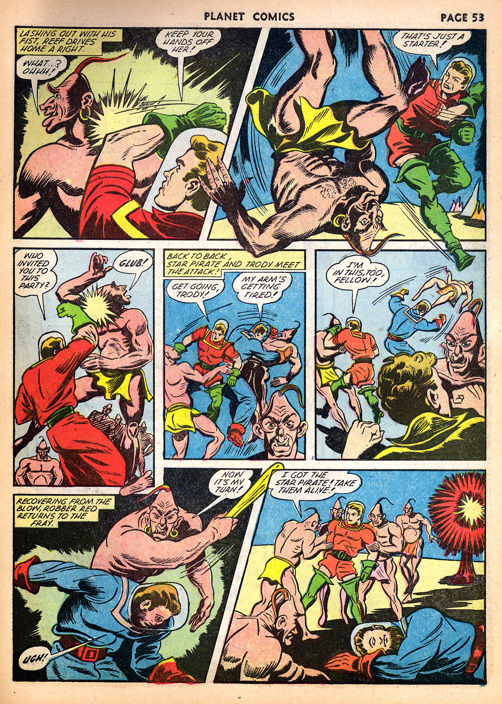 Planet Comics #22 (Fiction House), page 54. Public domain (US).