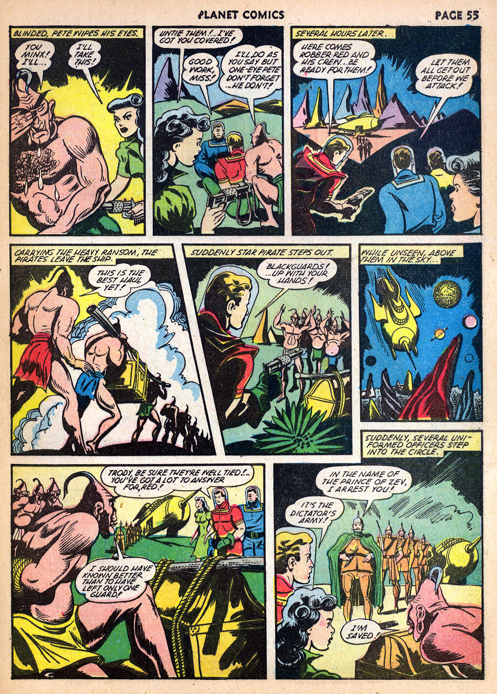 Planet Comics #22 (Fiction House), page 56. Public domain (US).