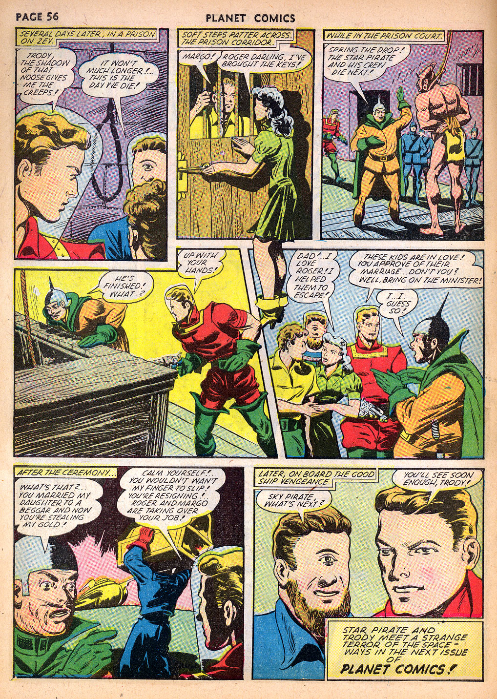 Planet Comics #22 (Fiction House), page 57. Public domain (US).