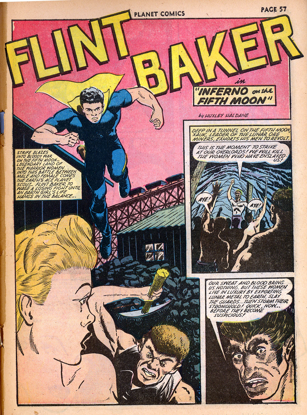 Planet Comics #22 (Fiction House), page 58. Public domain (US).