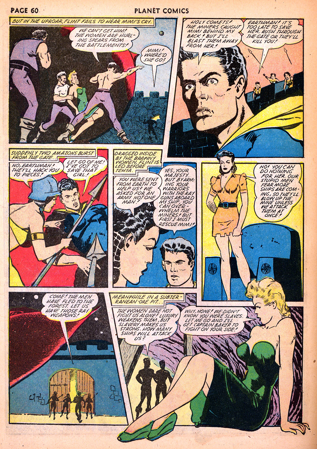 Planet Comics #22 (Fiction House), page 61. Public domain (US).