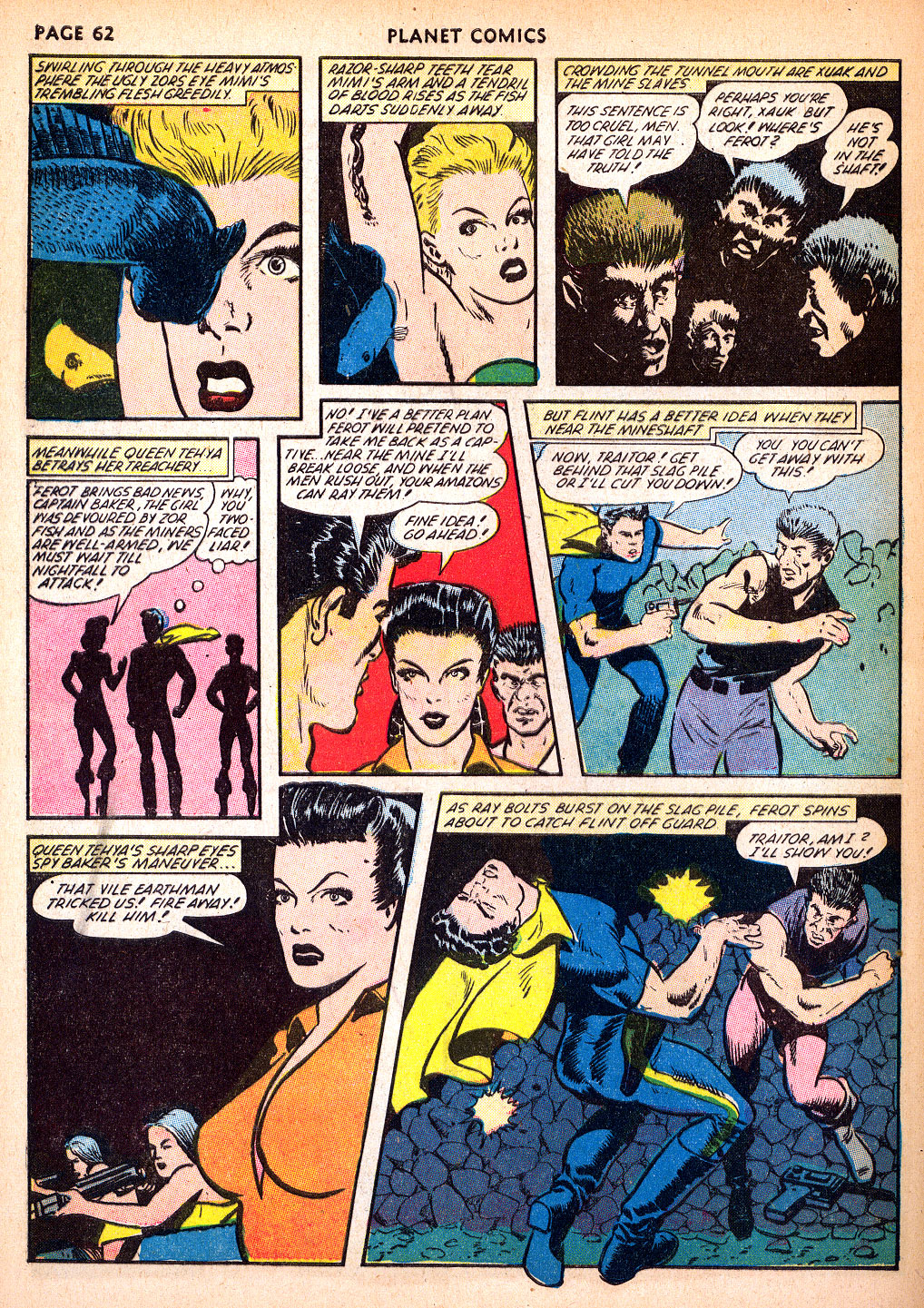 Planet Comics #22 (Fiction House), page 63. Public domain (US).