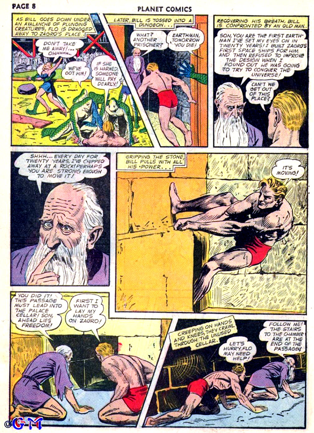 Planet Comics #22 (Fiction House), page 10. Public domain (US).