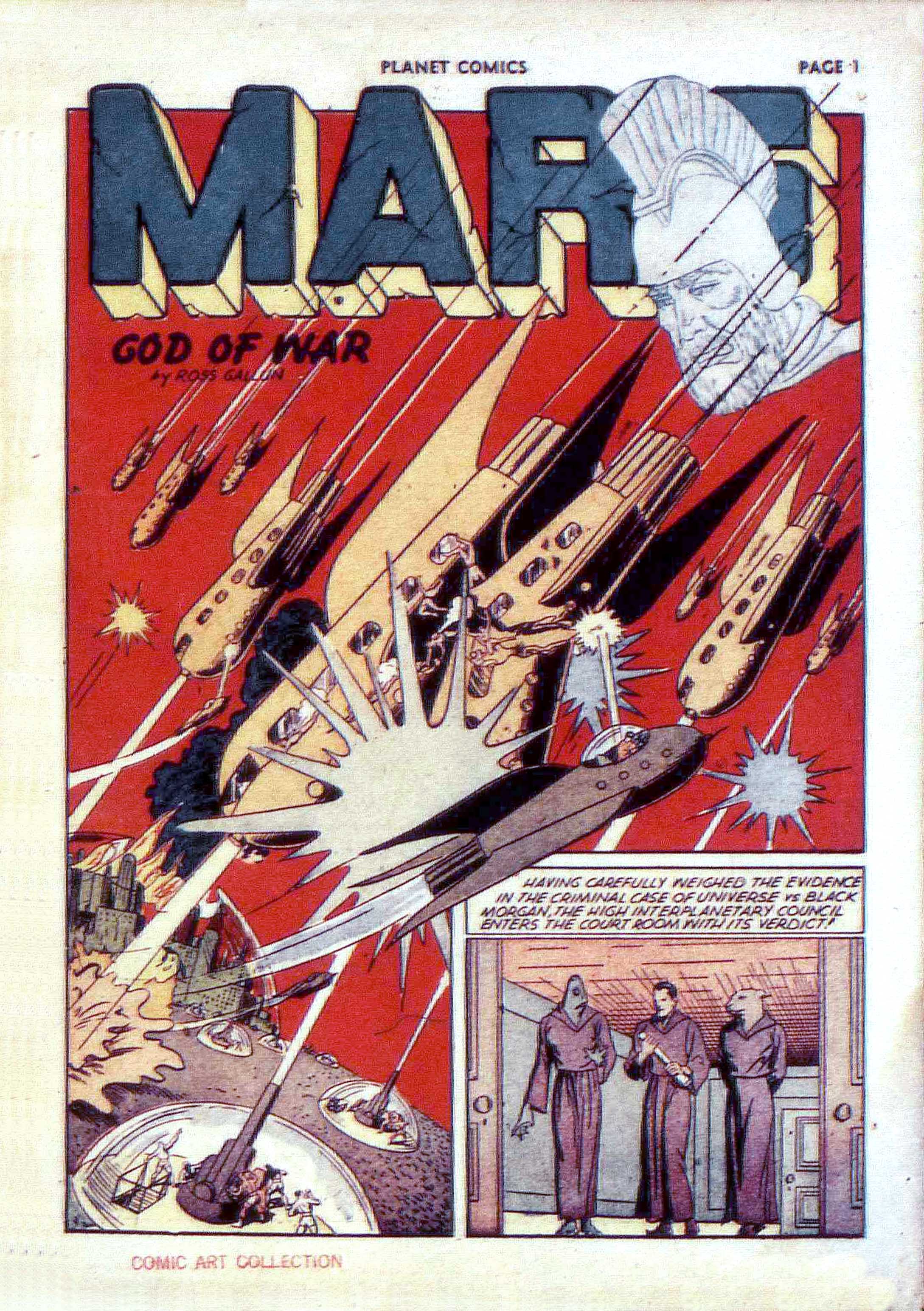 Planet Comics #23 (Fiction House), page 3. Public domain (US).