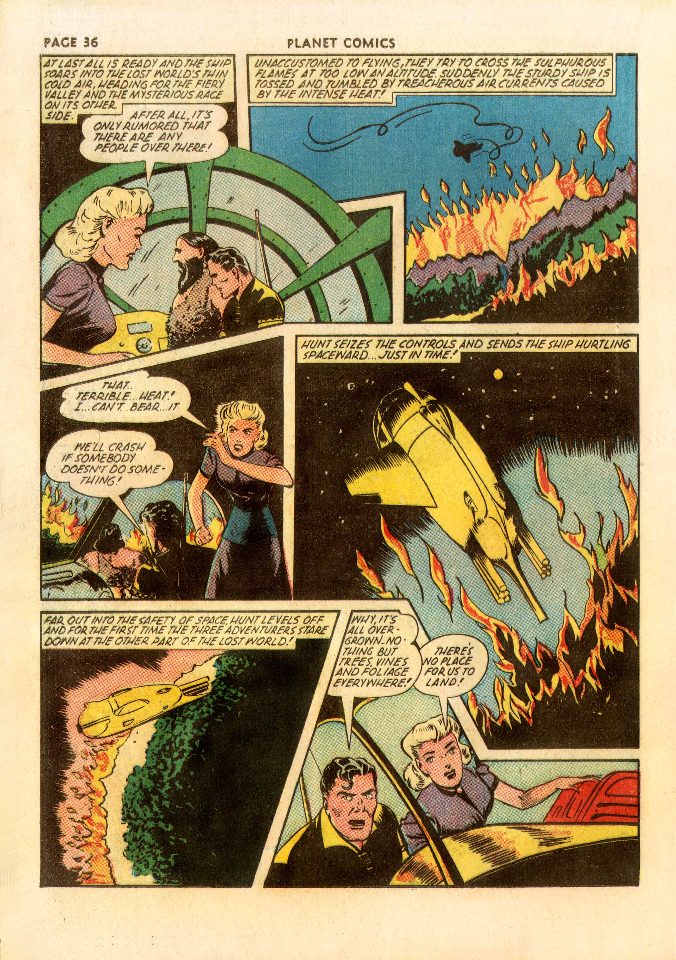 Planet Comics #23 (Fiction House), page 37. Public domain (US).